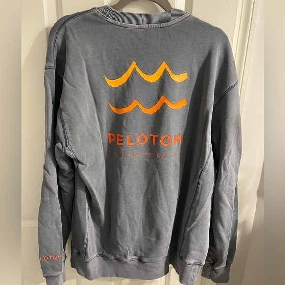 Peloton Tops - Peloton Pullover Gray and Orange Decal Together We Grow Size Small